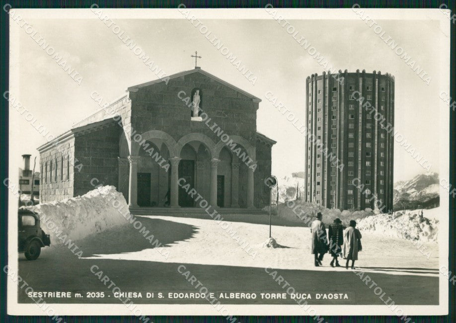 Torino Sestriere Nevicata Foto FG cartolina ZK2456 – fronte