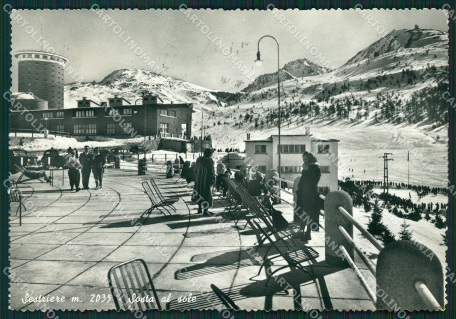 Torino Sestriere Nevicata Foto FG cartolina ZK2467 – fronte