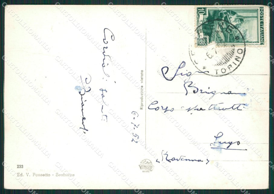 Torino Sestriere Foto FG cartolina ZK2468 – retro