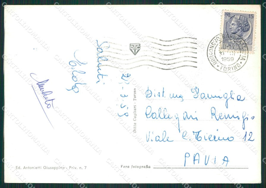 Torino Bardonecchia Sci Foto FG cartolina ZK2476 – retro
