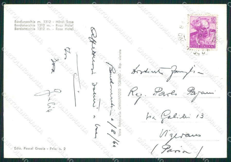 Torino Bardonecchia Auto Foto FG cartolina ZK2478 – retro