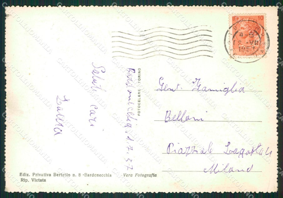 Torino Bardonecchia Foto FG cartolina ZK2482 – retro