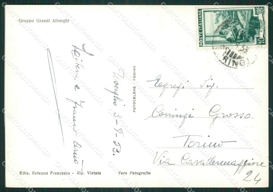 Torino Usseglio Nevicata Foto FG cartolina ZK2510 – retro