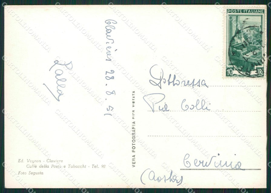 Torino Claviere Foto FG cartolina ZK2516 – retro
