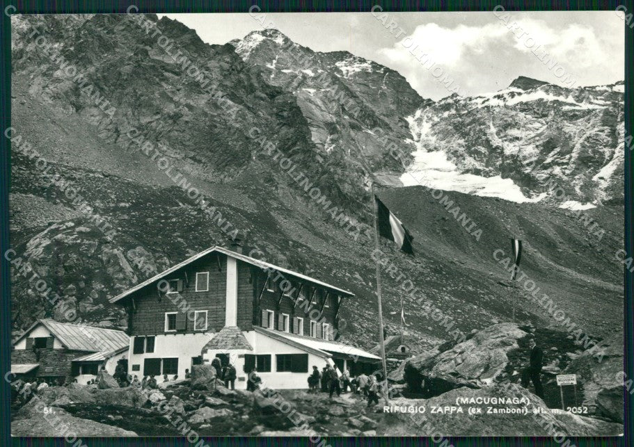 Verbania Macugnaga Rifugio Zappa Zamboni Foto FG cartolina ZK2523 – fronte