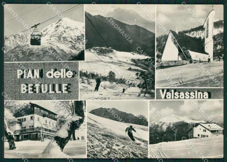 Lecco Marnio Pian delle Betulle Sci Funicolare PIEGHINA Foto FG cartolina ZK2560 – fronte