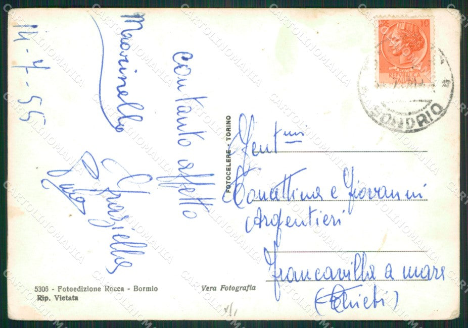 Sondrio Bormio Foto FG cartolina ZK2570 – retro