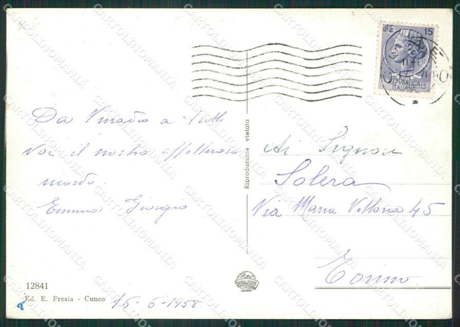 Cuneo Vinadio Bagni di Foto FG cartolina ZK2573 – retro
