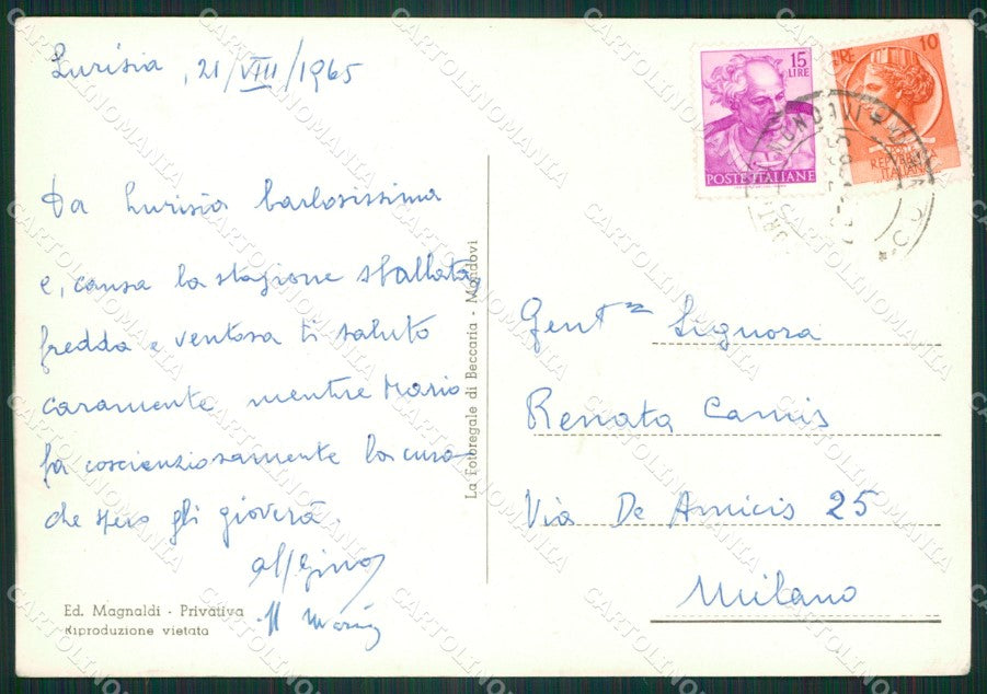 Cuneo Roccaforte Mondovì Lurisia Foto FG cartolina ZK2578 – retro