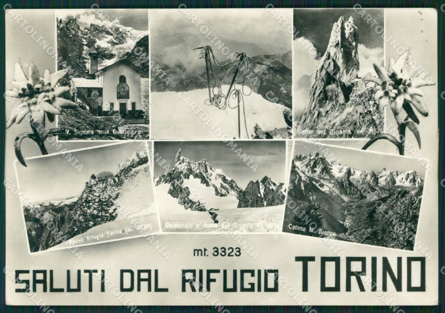 Aosta Courmayeur Rifugio Torino Saluti da Foto FG cartolina ZK2583 – fronte