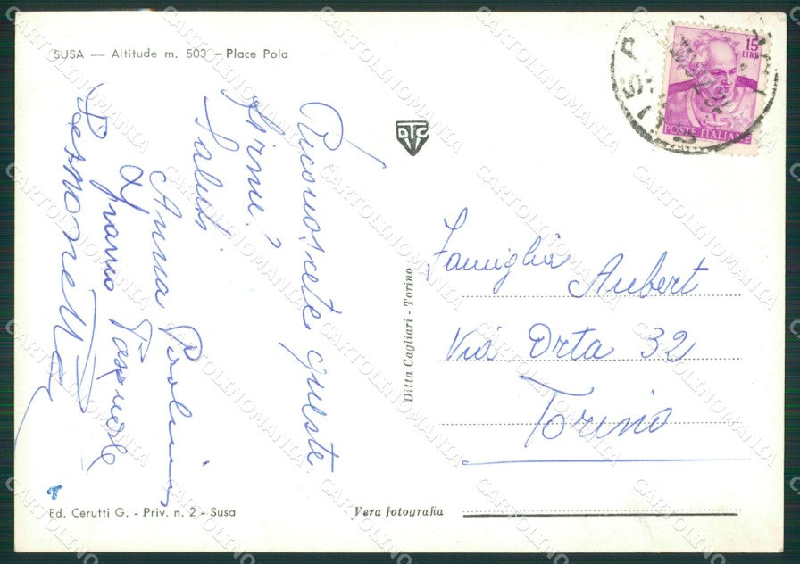 Torino Susa Foto FG cartolina ZK2592 – retro