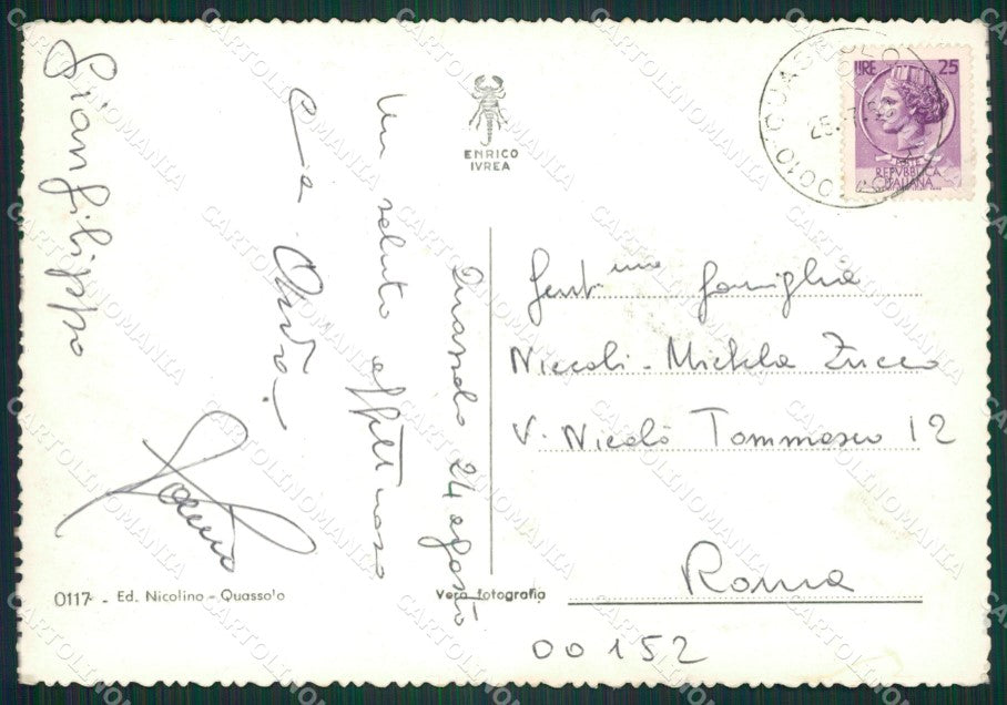 Torino Quassolo PIEGHINA Foto FG cartolina ZK2622 – retro