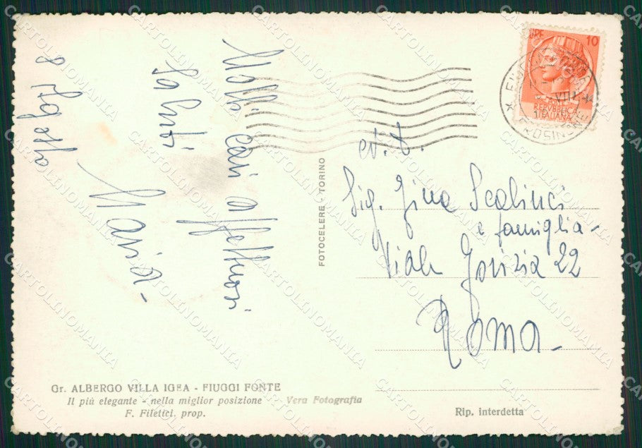 Frosinone Fiuggi Foto FG cartolina ZK2635 – retro