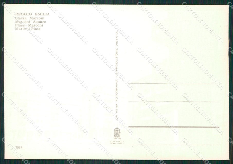 Reggio Emilia Città Auto Foto FG cartolina ZK2647 – retro
