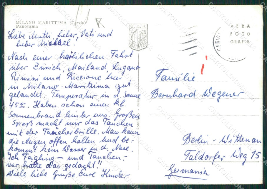 Ravenna Cervia Milano Marittima STRAPPINO Foto FG cartolina ZK2676 – retro
