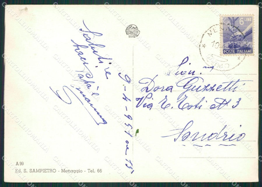 Como Menaggio Barca Foto FG cartolina ZK2684 – retro