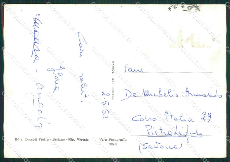 Lecco Bellano Battello Foto FG cartolina ZK2689 – retro