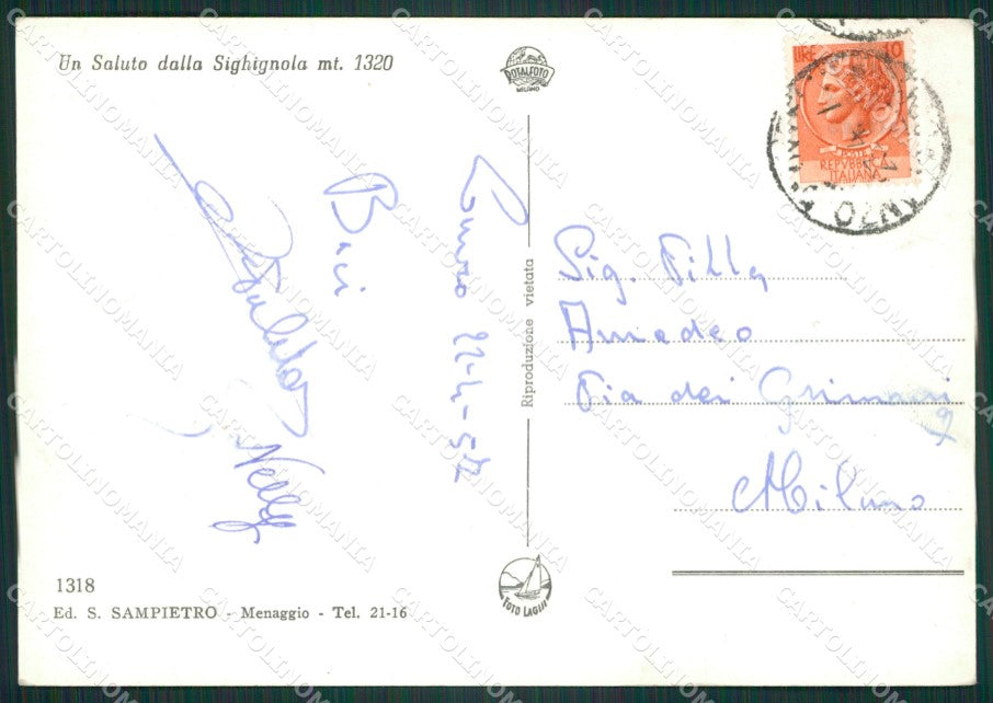 Como Lanzo d'Intelvi Sighignola Foto FG cartolina ZK2690 – retro
