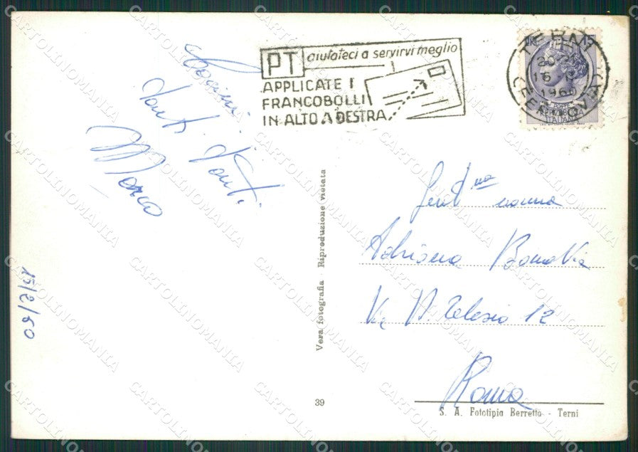 Terni Città Palazzo Poste Foto FG cartolina ZK2696 – retro