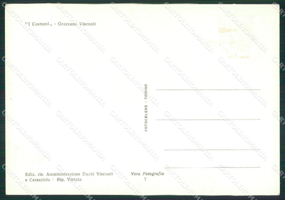 Piacenza Vigolzone Grazzano Visconti Costumi Foto FG cartolina ZK2701 – retro