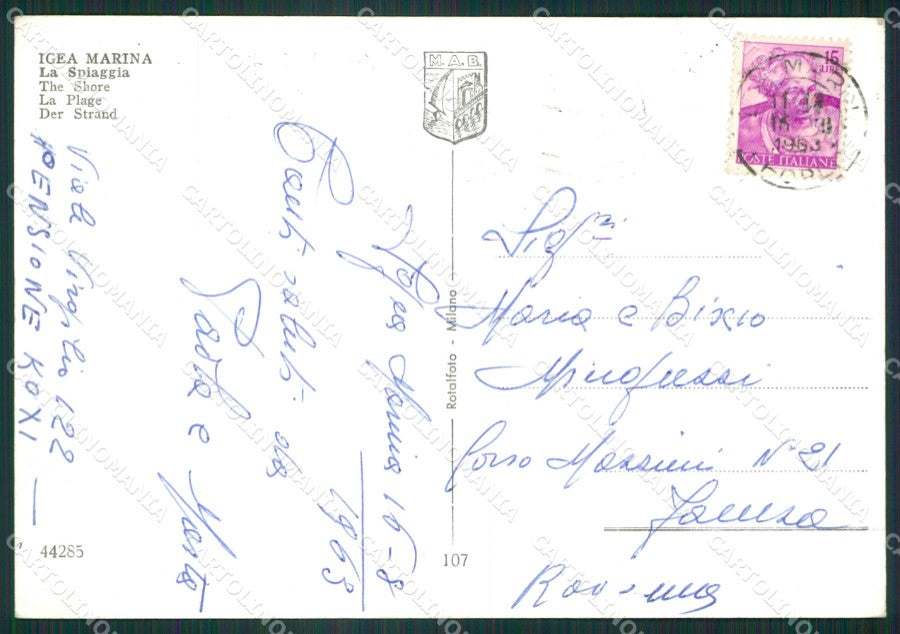 Rimini Igea Marina Foto FG cartolina ZK2706 – retro