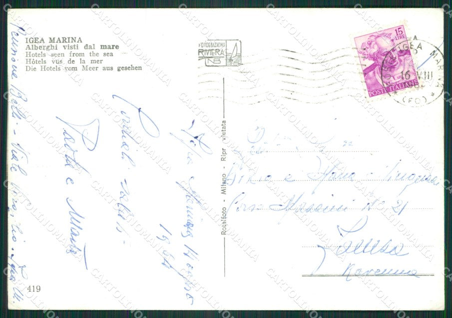 Rimini Igea Marina Foto FG cartolina ZK2707 – retro