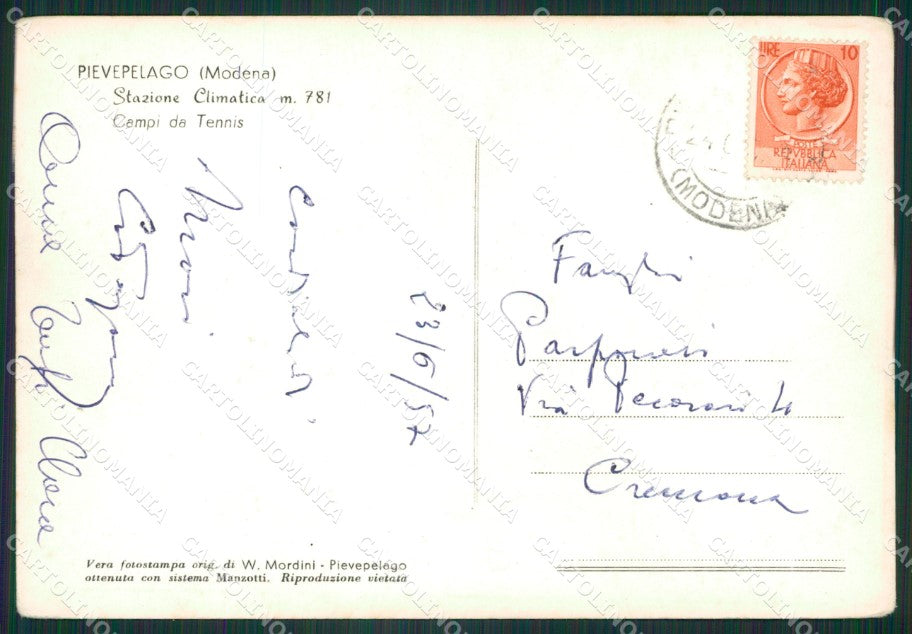 Modena Pievepelago Tennis Foto FG cartolina ZK2710 – retro
