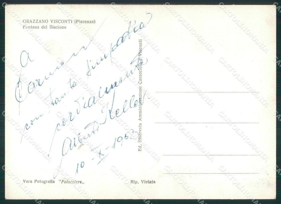 Piacenza Vigolzone Grazzano Visconti Costumi Foto FG cartolina ZK2712 – retro