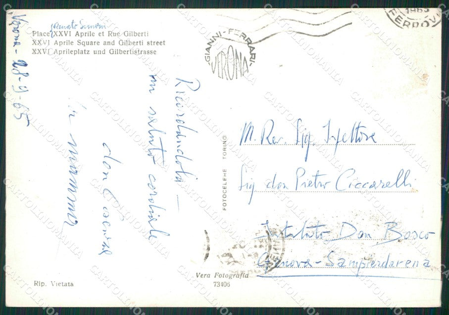Verona Città Auto Foto FG cartolina ZK2716 – retro