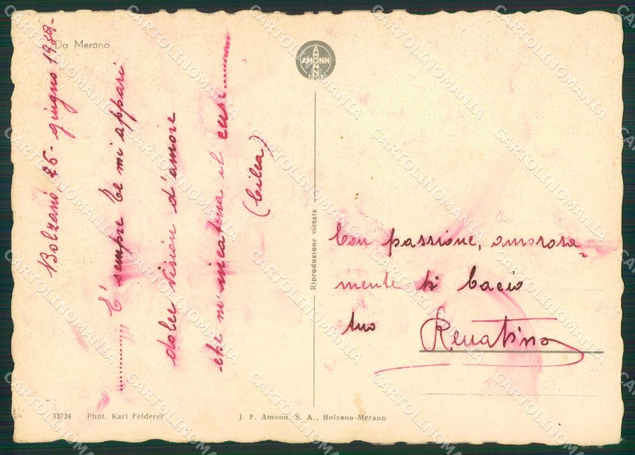 Bolzano Merano Costumi Foto FG cartolina ZK2719 – retro
