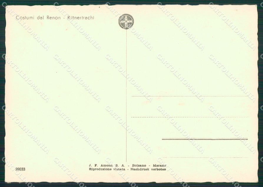 Bolzano Costumi Foto FG cartolina ZK2721 – retro