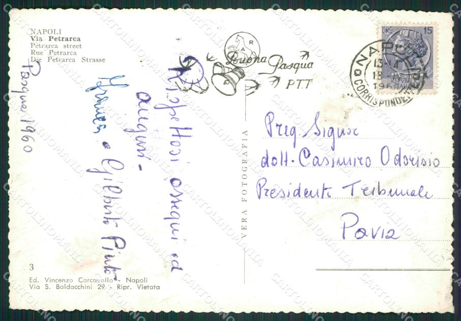 Napoli Città ABRASA Auto Foto FG cartolina ZK2727 – retro