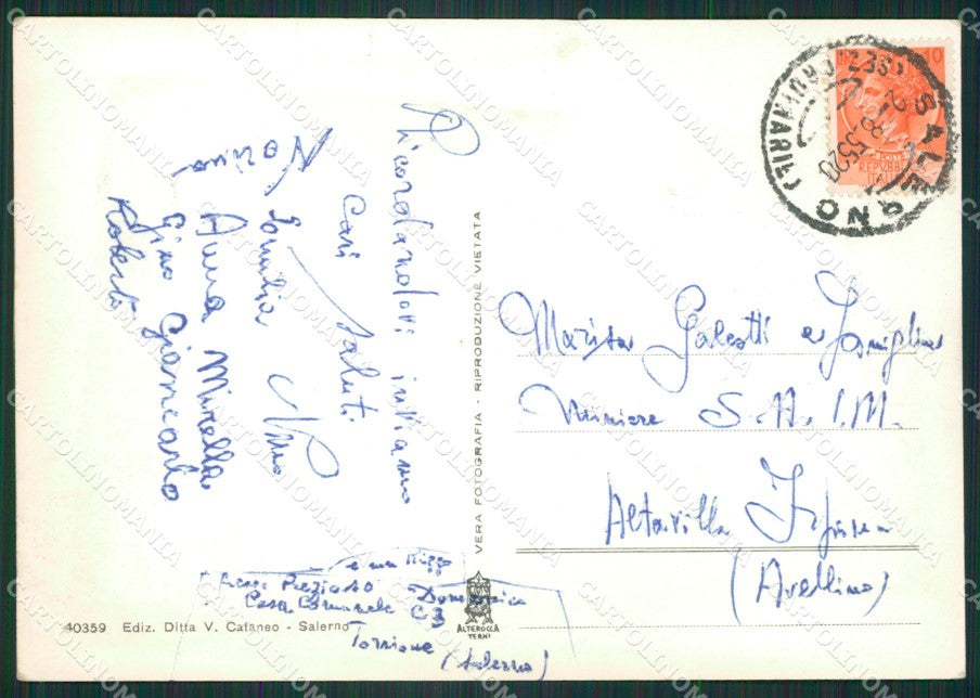 Salerno Città Cementificio Foto FG cartolina ZK2755 – retro
