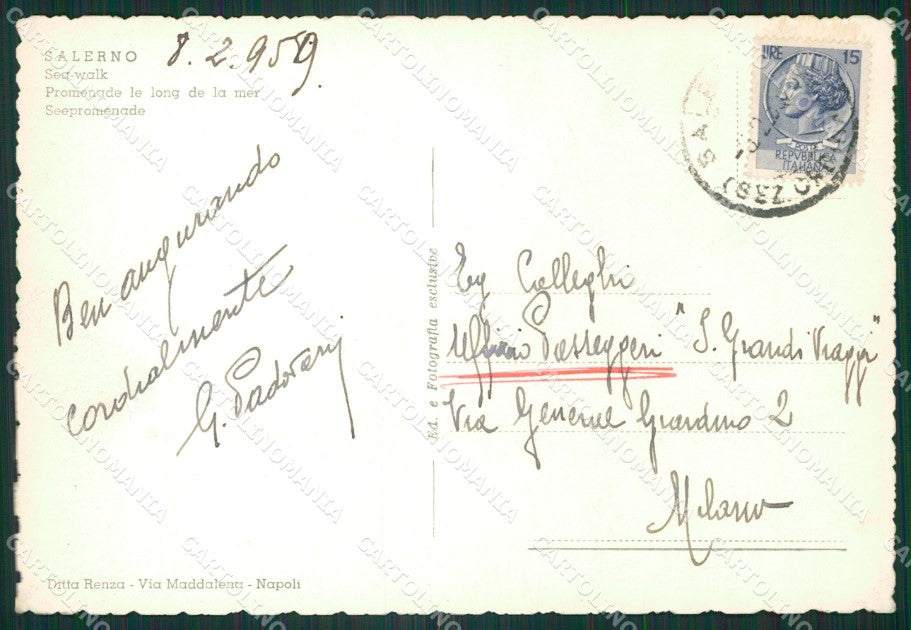 Salerno Città Foto FG cartolina ZK2761 – retro