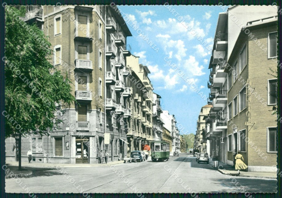Torino Città Tram Auto Foto FG cartolina ZK2809 – fronte