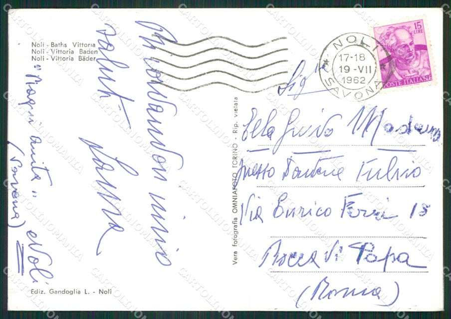 Savona Noli Foto FG cartolina ZK2830 – retro