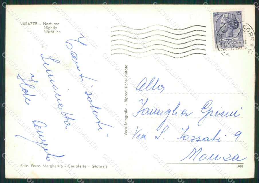 Savona Varazze PIEGHINE Foto FG cartolina ZK2834 – retro