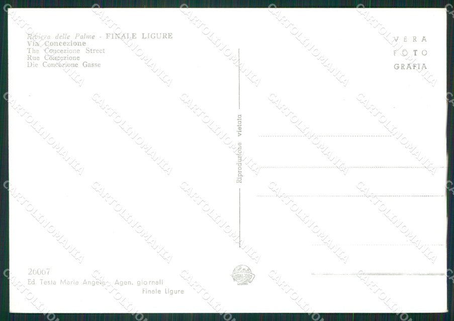 Savona Finale Ligure Foto FG cartolina ZK2838 – retro