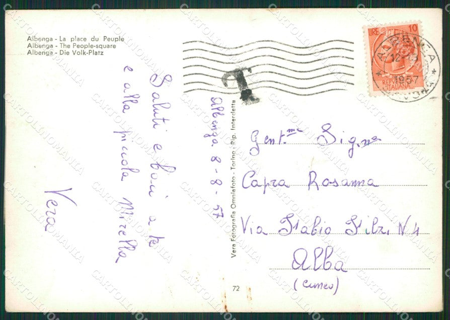 Savona Albenga PIEGHINA Foto FG cartolina ZK2840 – retro