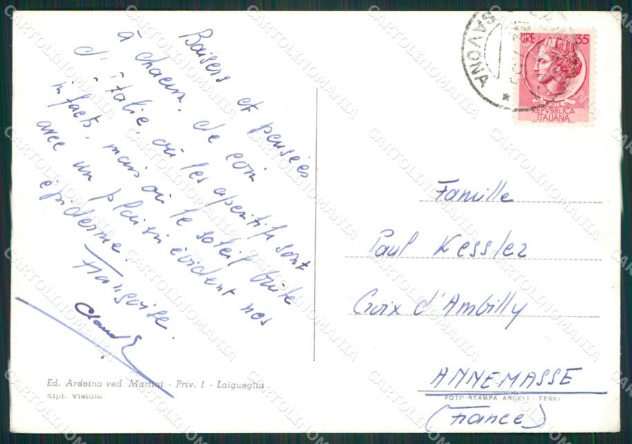 Savona Laigueglia Foto FG cartolina ZK2842 – retro