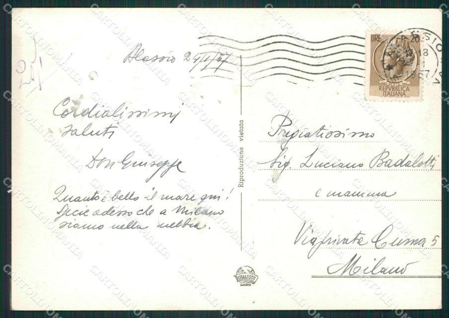Savona Alassio Saluti da Foto FG cartolina ZK2844 – retro
