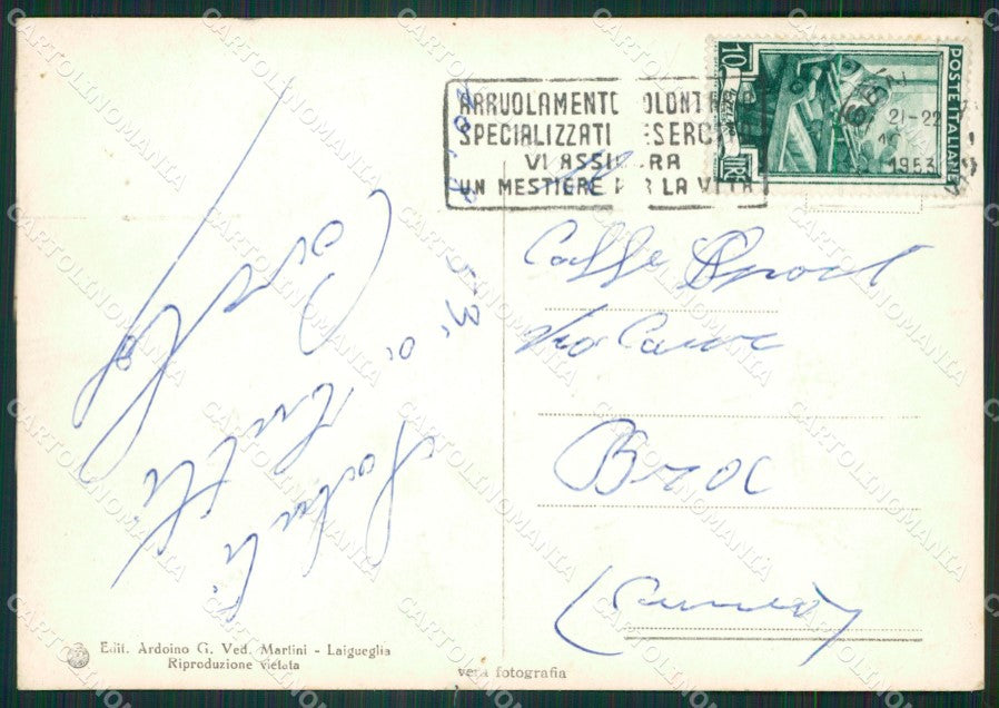Savona Laigueglia Foto FG cartolina ZK2862 – retro
