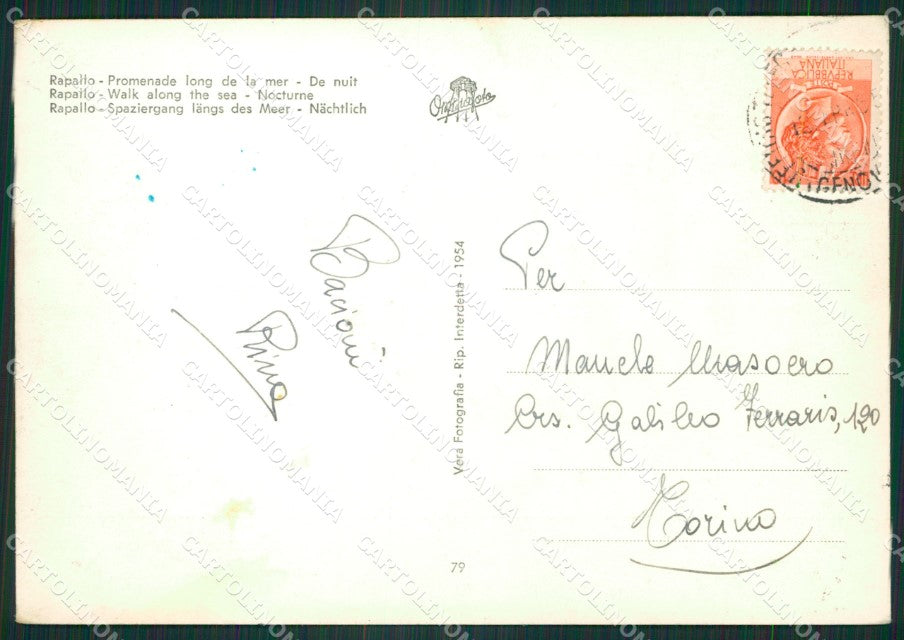 Genova Rapallo Foto FG cartolina ZK2869 – retro