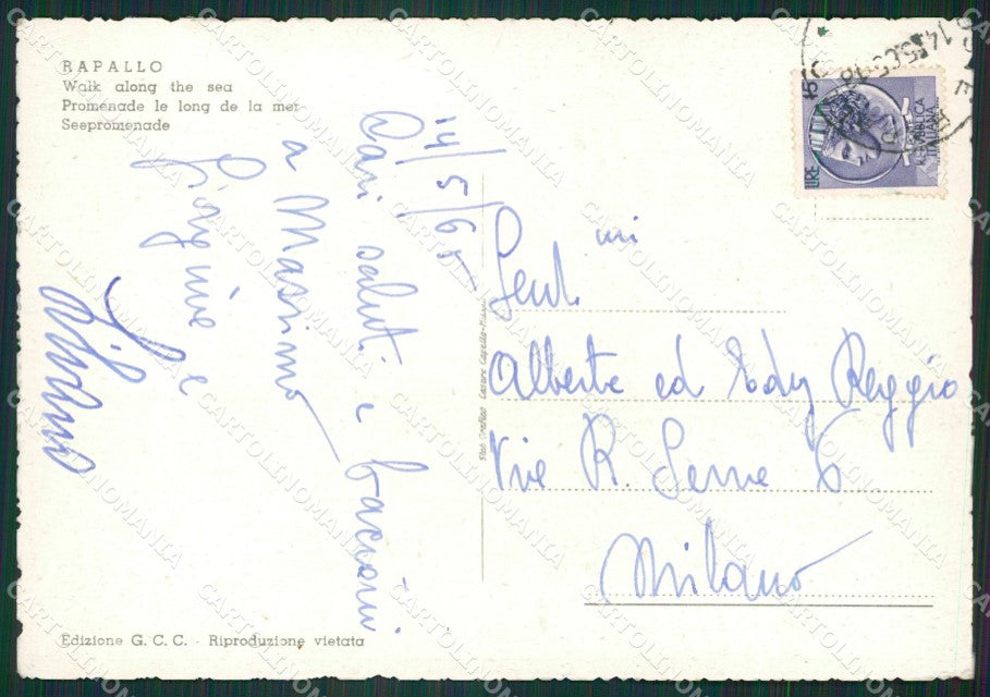 Genova Rapallo FG cartolina ZK2874 – retro