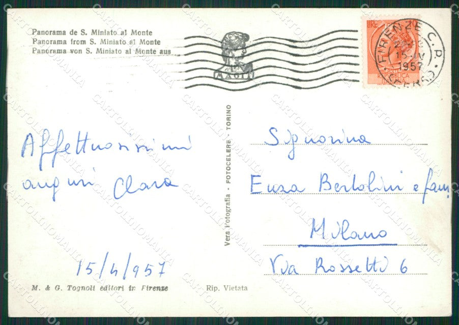 Firenze Città Foto FG cartolina ZK2893 – retro