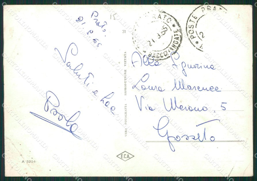 Prato Città Auto PIEGA Foto FG cartolina ZK2901 – retro