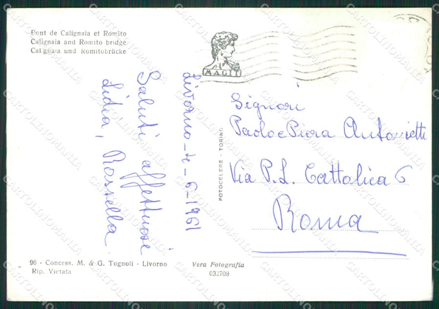 Livorno Il Romito Foto FG cartolina ZK2914 – retro
