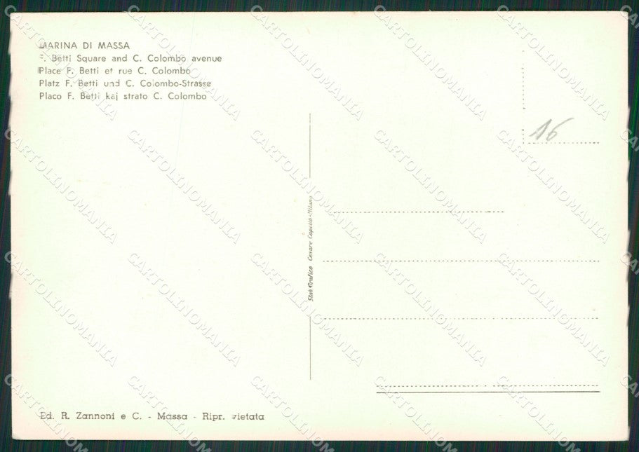 Massa Marina di Auto Foto FG cartolina ZK2931 – retro