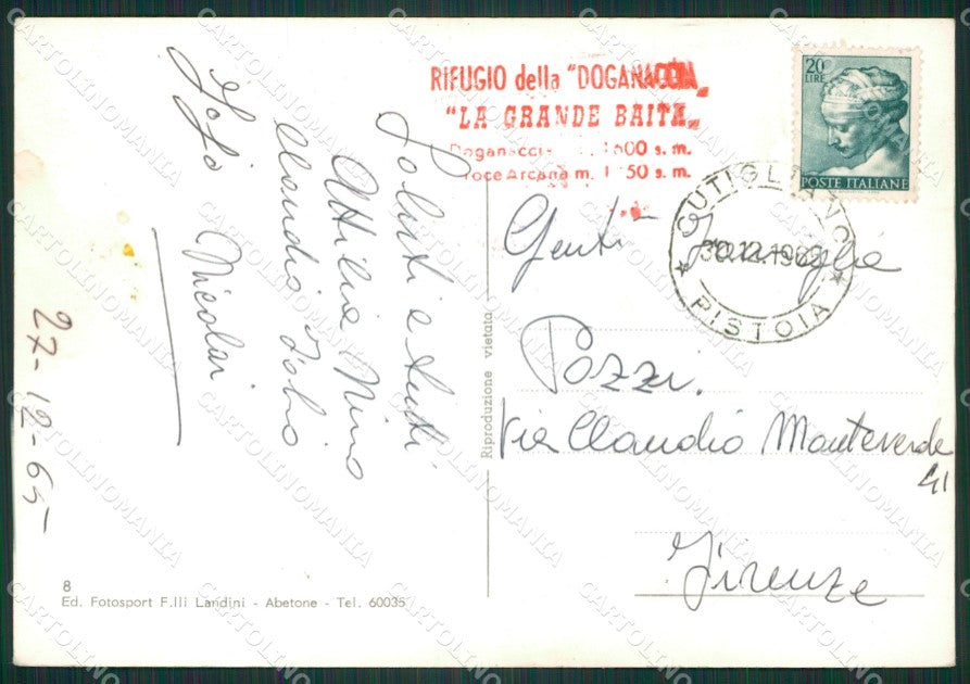 Pistoia Cutigliano La Doganaccia Foto FG cartolina ZK2939 – retro