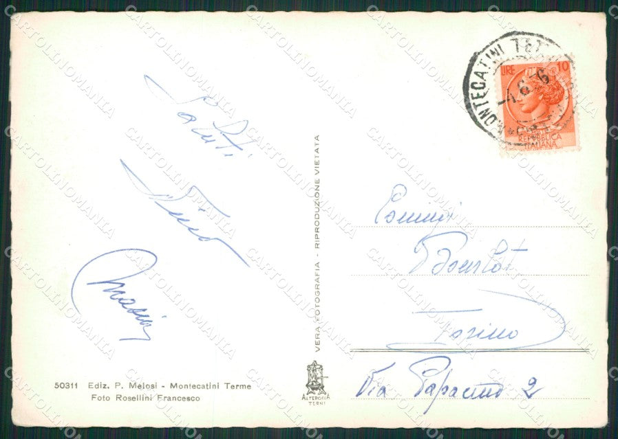 Pistoia Montecatini Terme Foto FG cartolina ZK2940 – retro